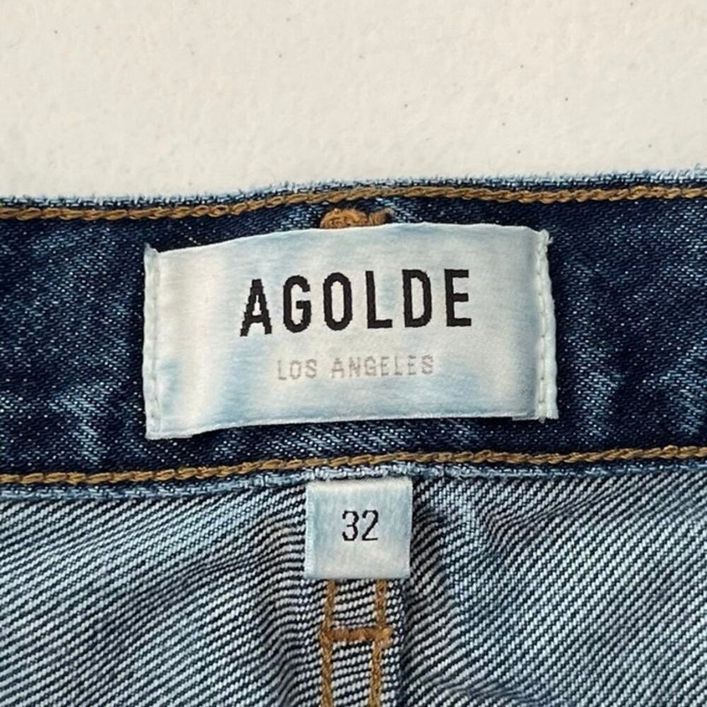Agolde 90's Jean Size 32 Organic Cotton Straight Leg Button Fly Denim A069H-1141 - Picture 6 of 10